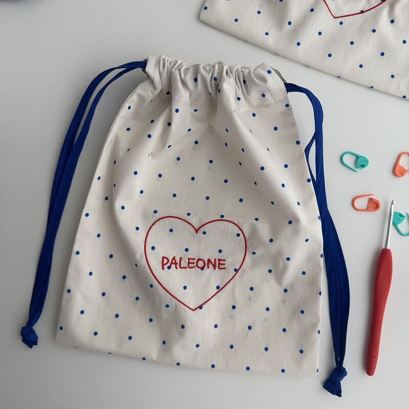 62918 Polka Dot Embroider Drawstring Drawstring Storage Bag Sundries Small Cloth Bag Lipstick Coin Purse Headphone Storage Bag