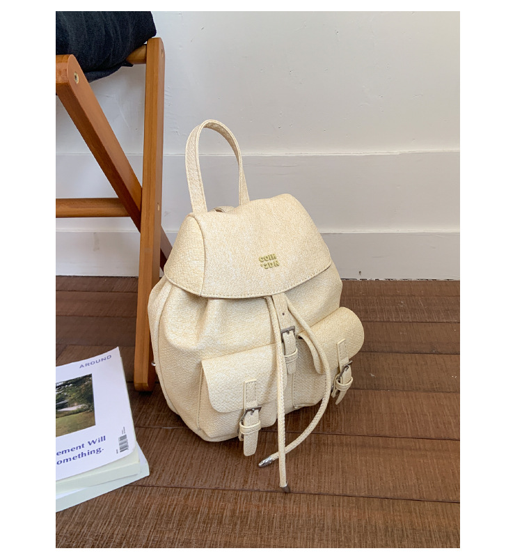 "College Style 2025 New Korean-style stylish mini Backpack, double pockets, lid style backpack, casual travel bag. undefined