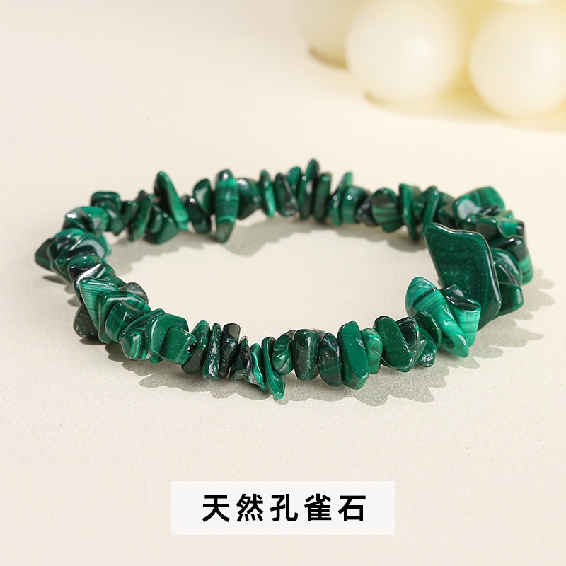 Organic bracelet malachite natural stone