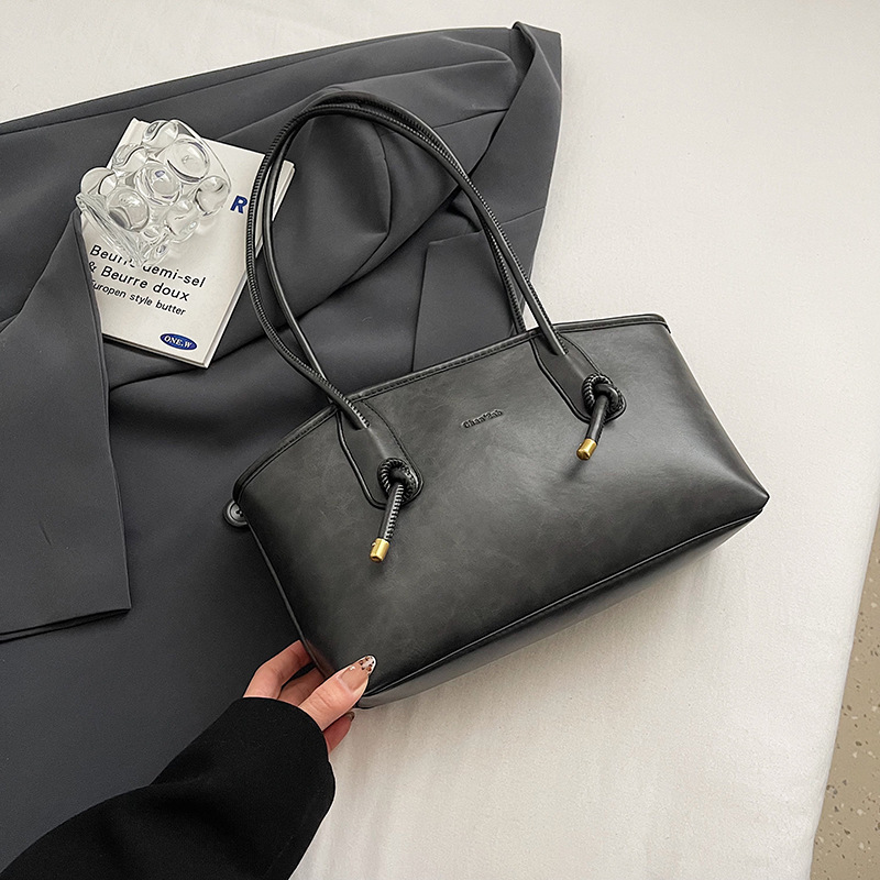 高品質大容量通勤バッグ女性のための 2025 新しい秋と冬のシングルショルダー脇の下バッグニッチライト高級トートバッグ|undefined