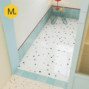 French Cream Dopamine Style Bathroom Tiles Bathroom Floor Tiles Popping Candy Tiles Toilet Wall Tiles