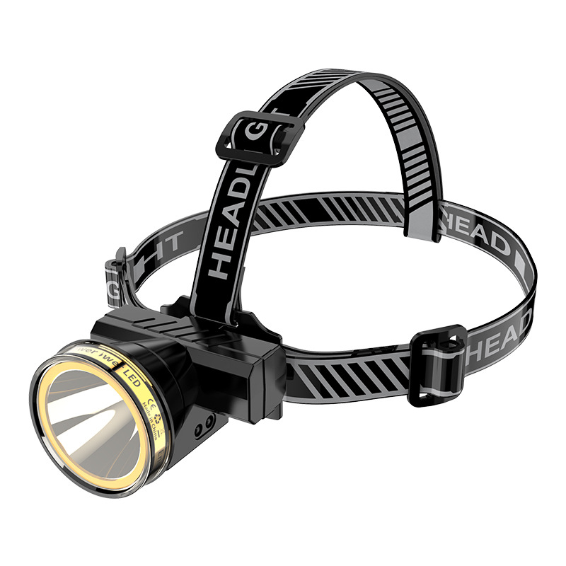 Luz brillante ultra larga duración al aire libre gran capacidad faro de pesca de litio montado en la cabeza LED luz de mina impermeable al por mayor
