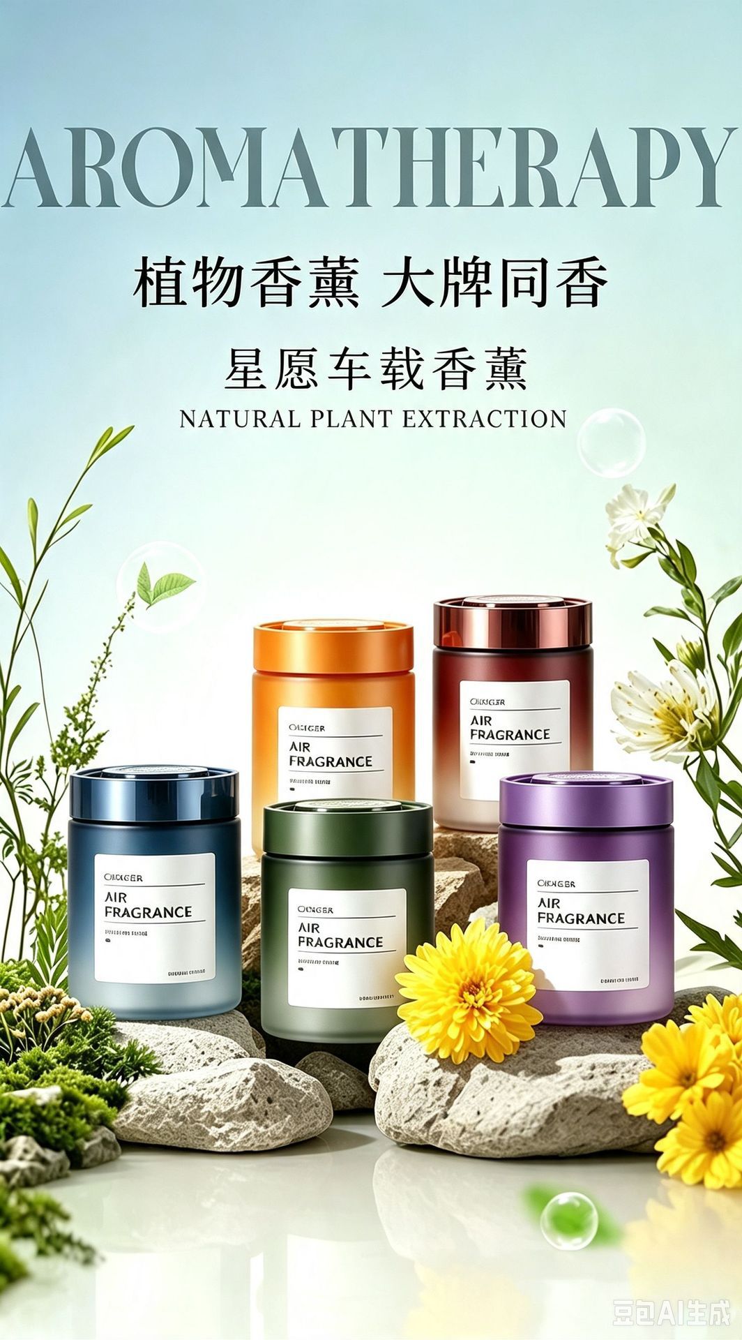 Car air freshener with long-lasting fragrance, air purifier, odor eliminator, high-end car perfume, solid fragrance balm, long-lasting delivery