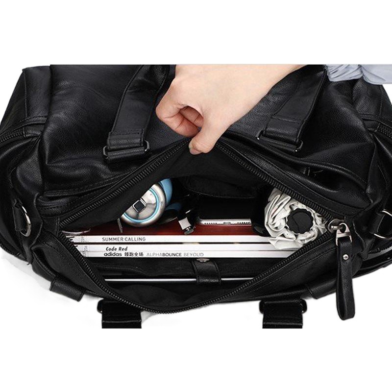 Men's Shoulder Bag Korean Casual Portable Crossbody Bag Fashion Computer Briefcase PU Leather Men's Bag Factory Direct Supply