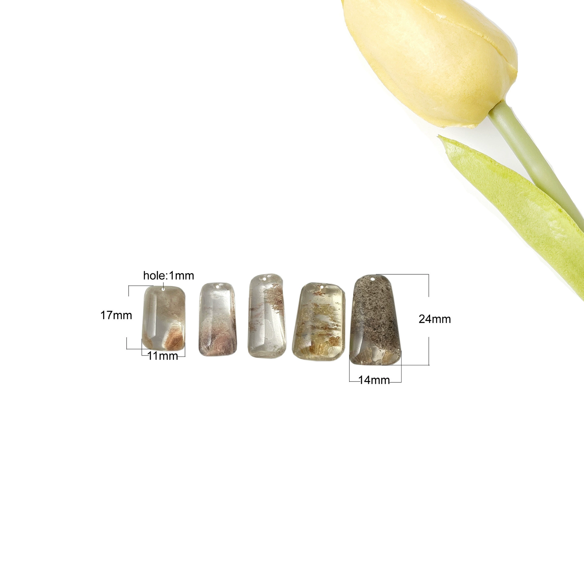 YB Yaibin Douyin Source A large amount of spot Crystal Green Ghost Crystal Passing Vegetable Geometric Drops