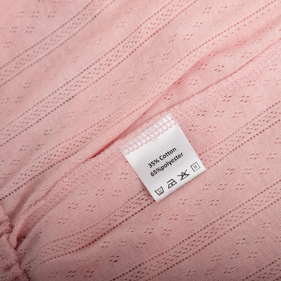 Bộ đồ ngủ nữ 3 món dệt kim gồm áo cardigan dài tay, áo lót và quần short — In hoa, Màu hồng, Màu trắng, Màu xanh dương chi tiết 27
