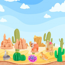 新款骆驼摆件 微景观树脂摆件可爱沙漠花 园艺场景装饰品仙人掌