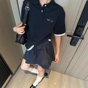 MIUϵ��Ʒ�WԺ�L��ĸ�̽��كɼ�polo�I�ٴ����e����T����Ůͬײɫ