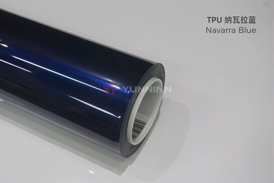 factory color car wrap, glossy color, Auto Color Change Film - tpu-navara-blue-15215m