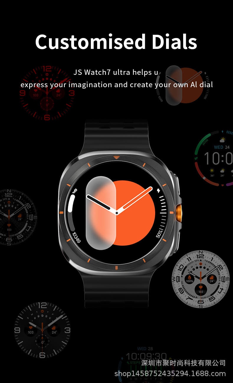 js watch7 ultra Bluetooth Call Smartwatch Voice Assistant Weather, Music Heart Rate, Blood Pressure undefined
