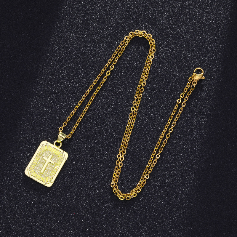 Geometric Pattern Unisex Gender Copper Simple Style Plating Geometric Pendant Necklace