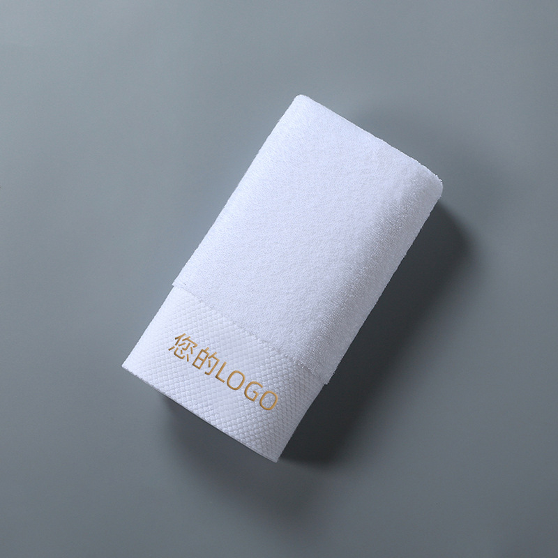 Toallas de hotel de algodón puro, toalla facial para hostales de cinco estrellas, blanca, totalmente de algodón, gruesa, toalla de baño de hotel al por mayor de alta calidad