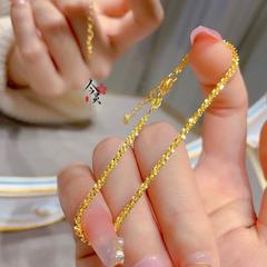新型ベトナム沙金ブレスレット男女モデルセイコー龍鱗ブレスレットシンプルファッション高級小衆毛虫チェーン
