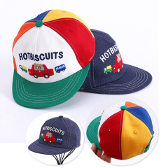 miki兒童棒球帽日系男女童卡通汽車小熊遮陽帽夏季兒童鴨舌帽