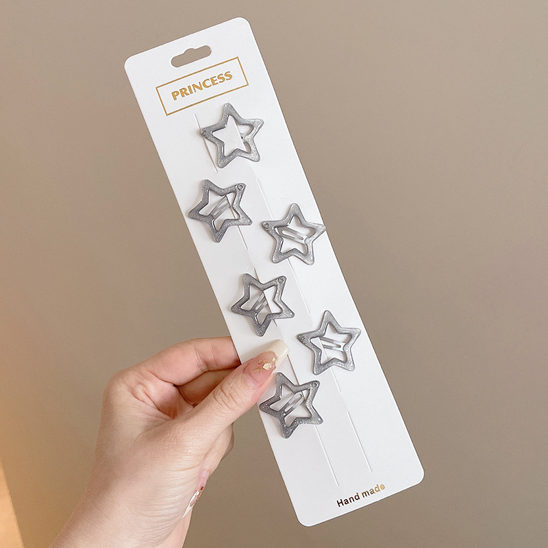 Lindo pentagrama estrella horquilla femenina lado Bangs BB clip horquilla para niños dopamina accesorios para el cabello pequeño clip tocado
