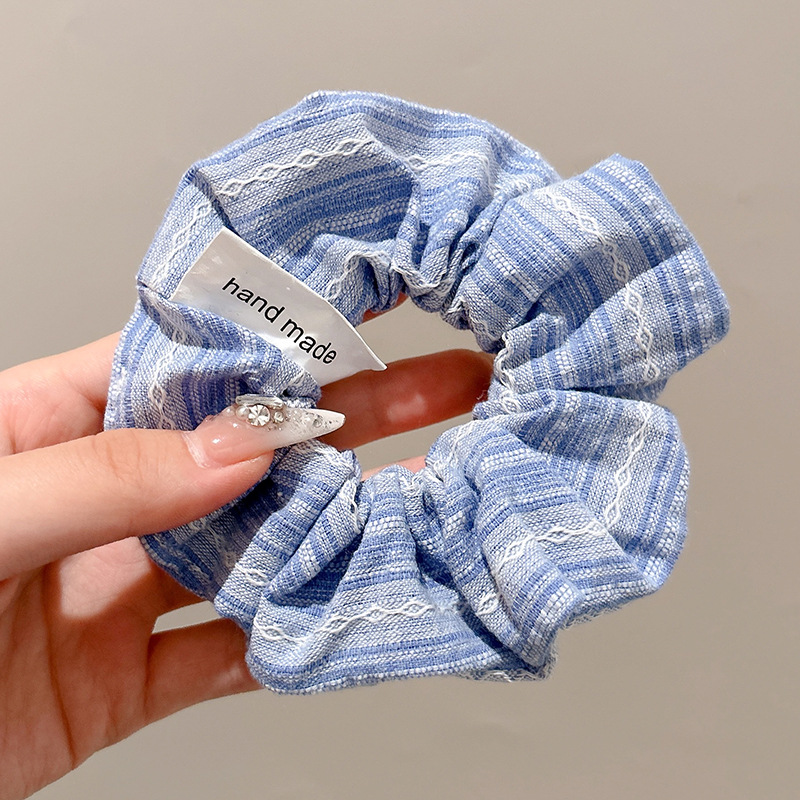 Ballet estilo encaje intestino grueso lazo para el cabello de alto valor con cola de caballo cuerda para el cabello flor para la cabeza niña de verano bola cabeza cuerda para el cabello accesorios para el cabello