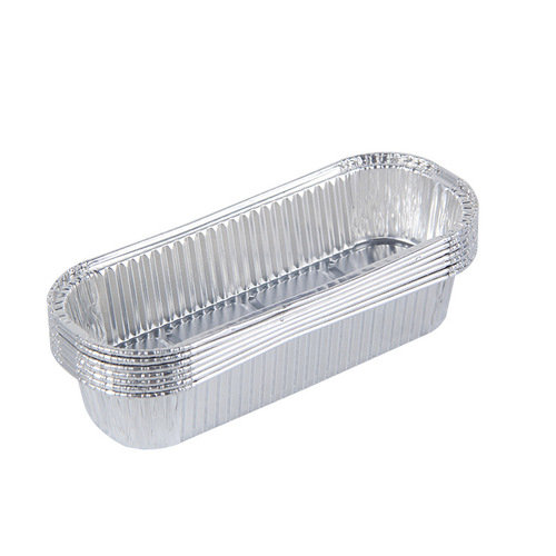 Golden aluminum foil box household cheese durian tinfoil box tinfoil plate rectangular disposable takeaway packaging tinfoil bowl