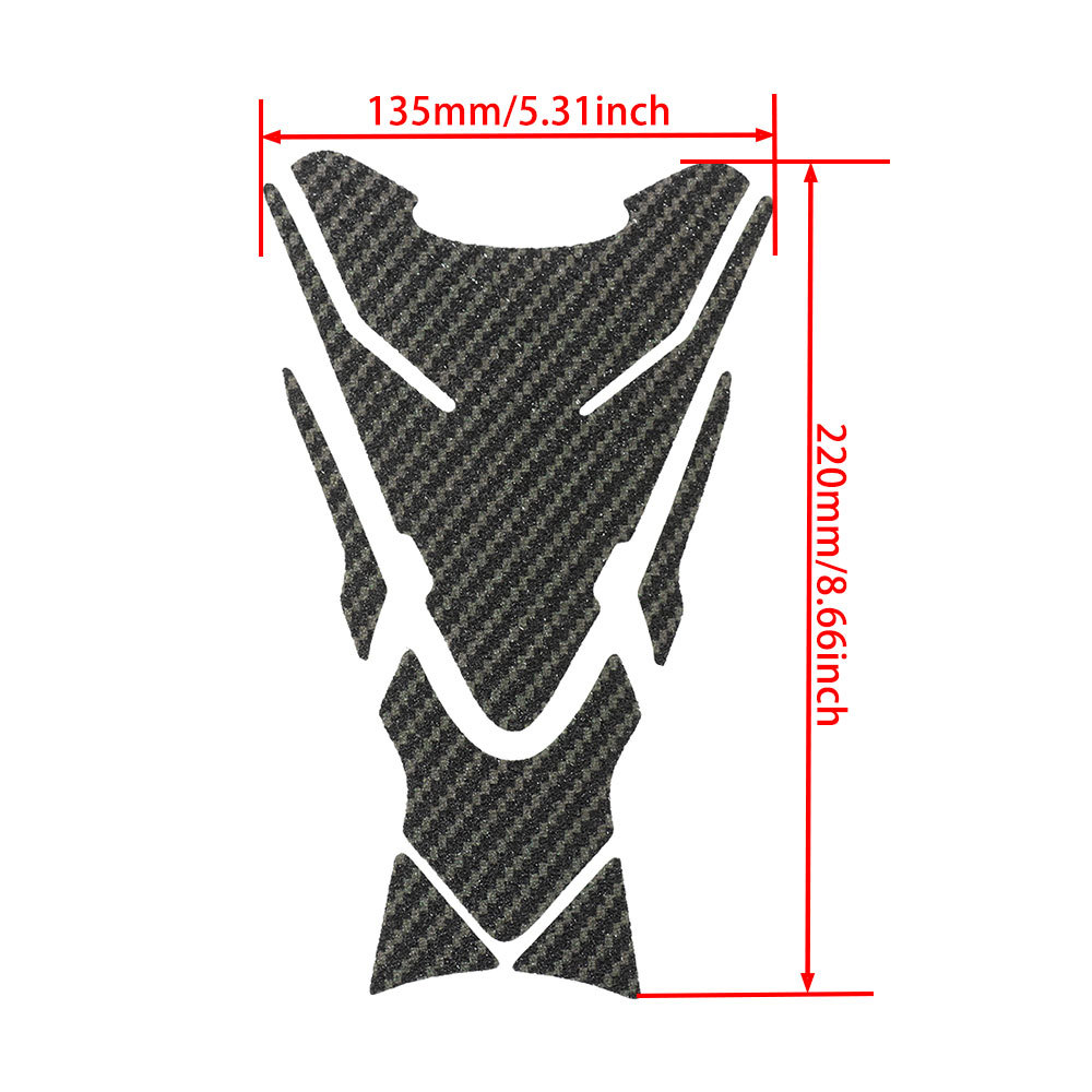 Adecuado para uso general de la etiqueta del tanque de combustible de la motocicleta, resistente al agua y a los arañazos, corrector, protección exfoliante de fibra de carbono, pasta de hueso de pescado