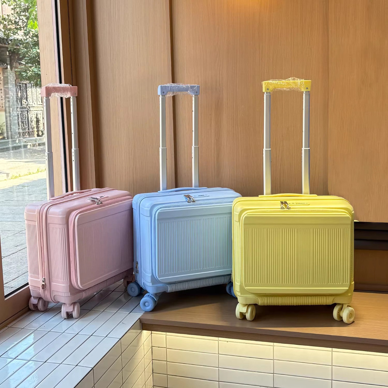 Front-Opening Suitcase, Small Carry-On Suitcase, Ultra-Lightweight Trolley Case, Expandable 16inch Travel Suitcase 14inch 20inch Front-Opening Suitcase, Small Carry-On Suitcase, Ultra-Lightweight Trolley Case, Expandable 16inch Travel Suitcase 14inch 20inch