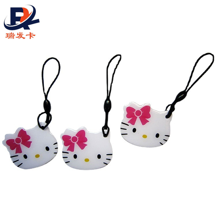 RFID卡通钥匙扣挂件id卡钥匙扣智能学生饭卡UFUID滴胶门禁卡