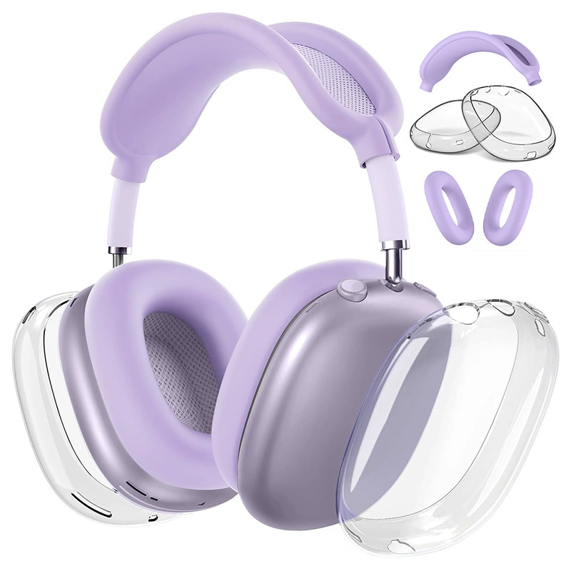 TPU прозрачный чехол для AirPods Max с крышкой на луче защиты, универсальные цвета