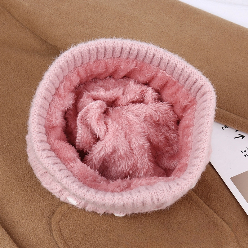 Cappello invernale da uomo e da donna in lana, caldo, spesso, con fodera in pile, alla moda, versatile, all'ingrosso, a pois, in maglia jacquard._voghion.com