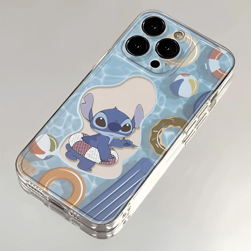 Swimming Ring Stitch Is Suitable for Apple 16Promax Mobile Phone Case Iphone15Plus Anti-Fall 14Pro Cross