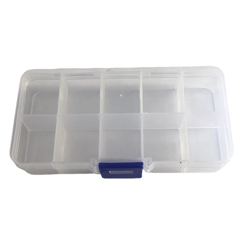 Маленькая пластиковая коробка на 10 ячеек, Прозрачная Съемная коробка для сортировки деталей на 10 ячеек, многослойная Сортировка ювелирных компонентов, ящик для хранения полипропилена