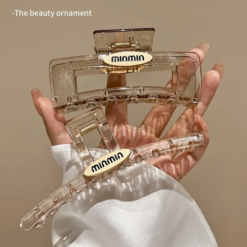  new transparent min hair clip high-end hair clip hair clip back of the head large shark clip headwear