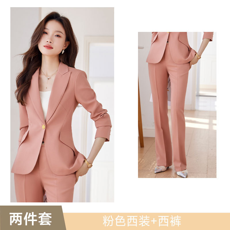 高端小西装套装女2025春秋新款时尚气质职业正装OL洋气西服两件套|undefined