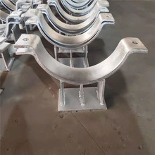 生产定制J T型加筋板滑动焊接型管道支座 H型双抱箍支架固定管托