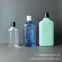 300mlのプラスチックの平たい瓶のpetシャンプーの水筒の入浴露瓶の体の乳は化粧水の精油の瓶を落とします。