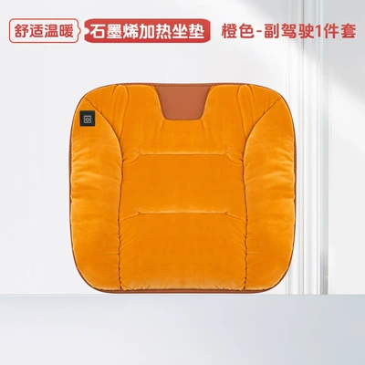 Multi-function pad: Cushion Office Warm Seat Electric - leather-covered-heated-seat-cushion-emma-orange-1-passenger-seat-comes-with-car-charger