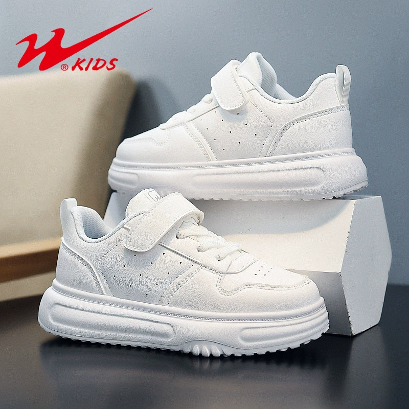 Детские белые кроссовки Double Star для мальчиков, белые спортивные туфли для учащихся начальной школы, белые туфли для девочек-дошкольниц, обувь прямых поставок от производителя.