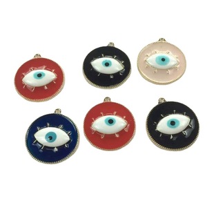 European and American Hot Pendant Necklace Accessories Devil's Eye Drop Glue Earrings Hardware DIY Handmade Original Bead Jewelry