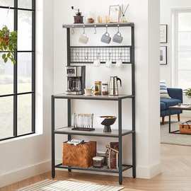 跨境厂家直销多功能可移动多层置物架厨房微波炉支架展示架收纳架