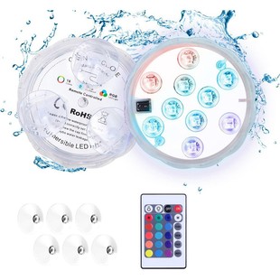 LED24 key remote control colorful sucker diving lamp luminous swimming pool lamp fish tank lamp bath landscape lamp