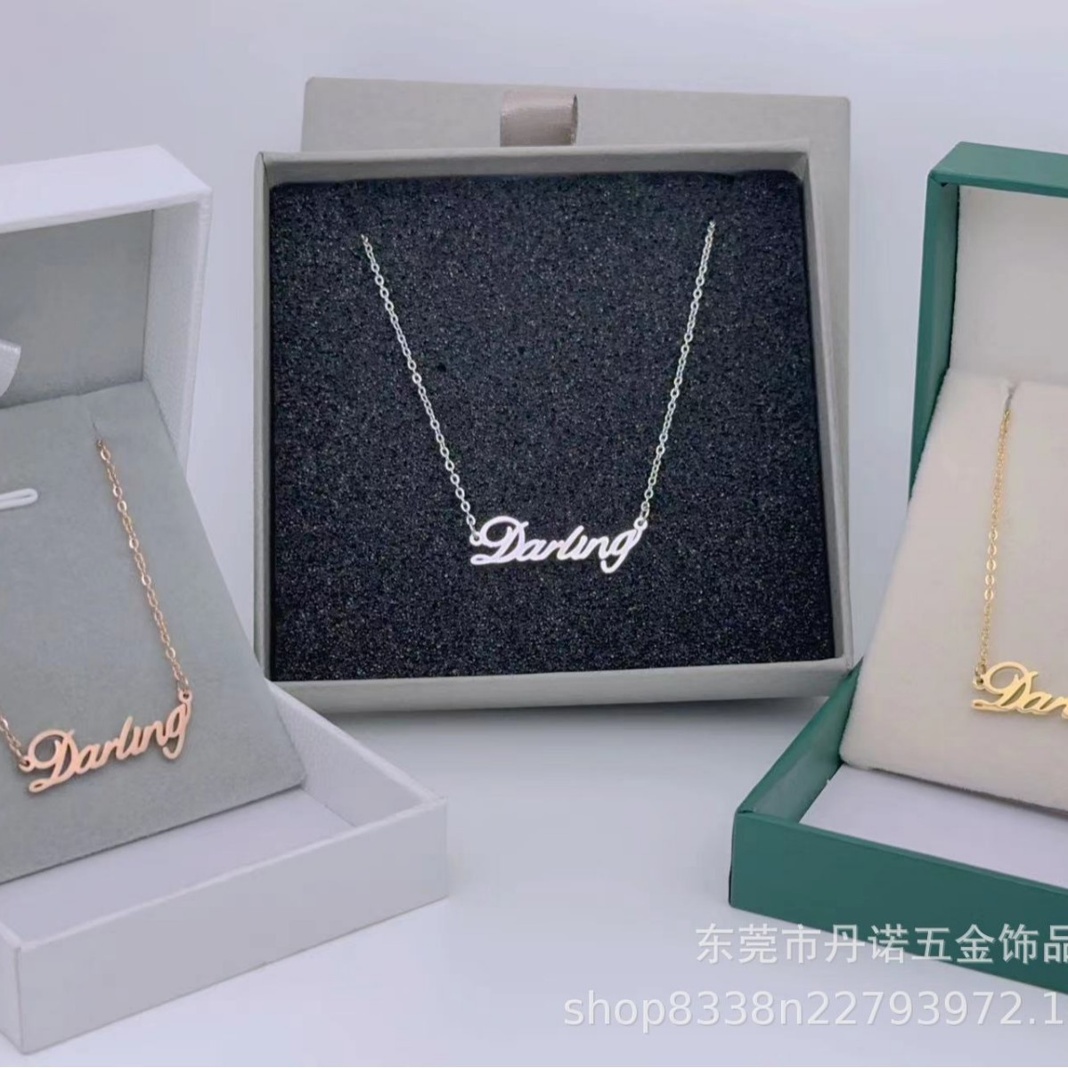pendant with letters