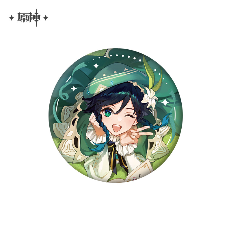 正規版ミハ遊原神バッジバーアクリルペンダント立牌パイルバッジウェンディ鐘離バッジ