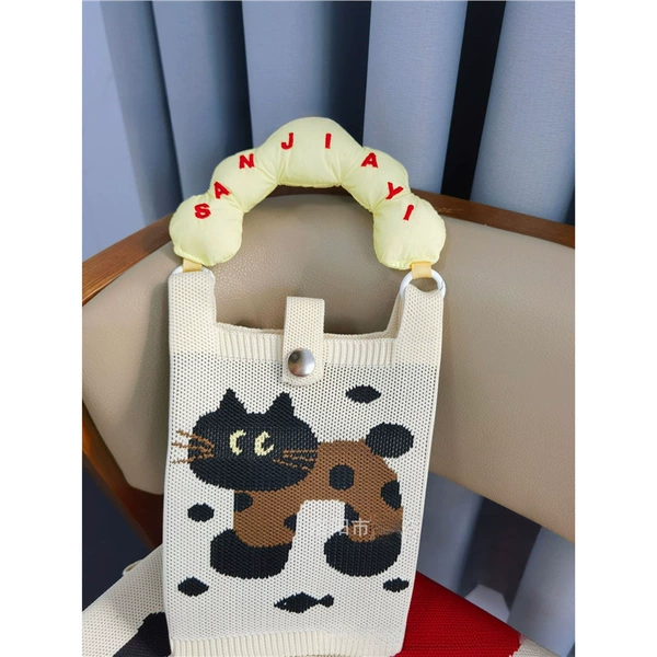 Beige naughty cat--mobile bag【without shoulder straps】
