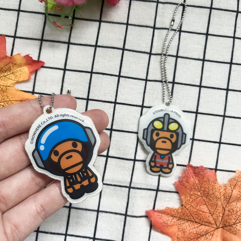 Little Monkey Pvc Pendant Soft Rubber Sponge Filled Keychain Bape Cotton-Filled Toy