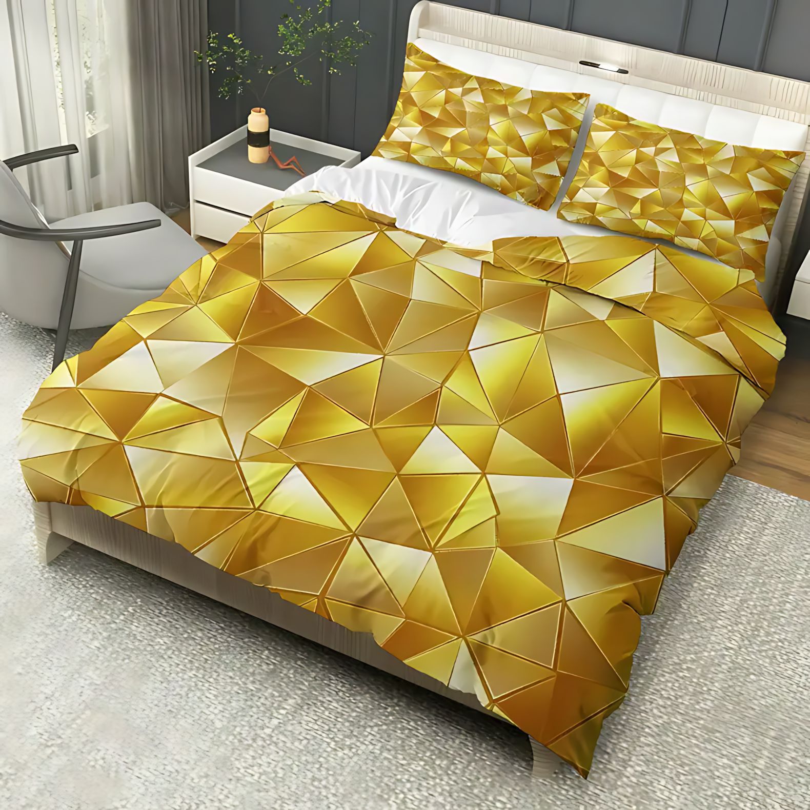 TEMU / JIT transfronterizo Geometría de oro HD Impresión digital abrasión set fuente de fabricantes para la figura puede ser fijado