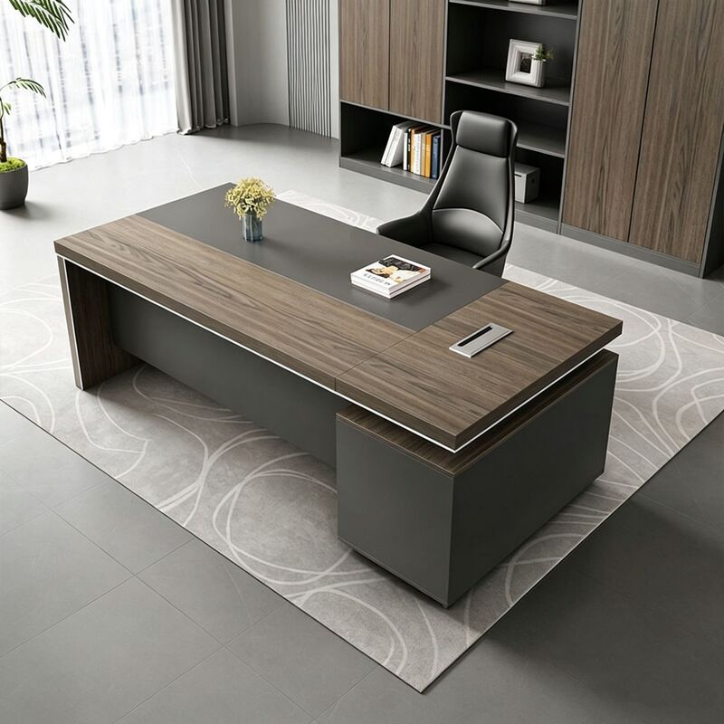 Boss Desk, Simple Modern Office Desk, High-End Executive Desk and Chair Set, Manager Desk, Supervisor Desk
