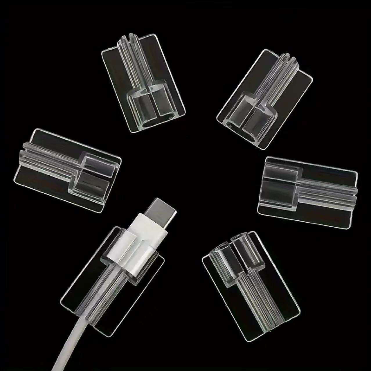 数据线保护套透明咬线器充电线线夹适用苹果Type-c直角咬线器diy