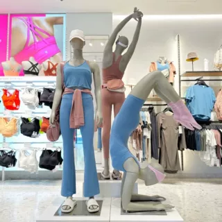 lululemon瑜伽服模特展示架女裤模运动模特道具半身灰色mannequin