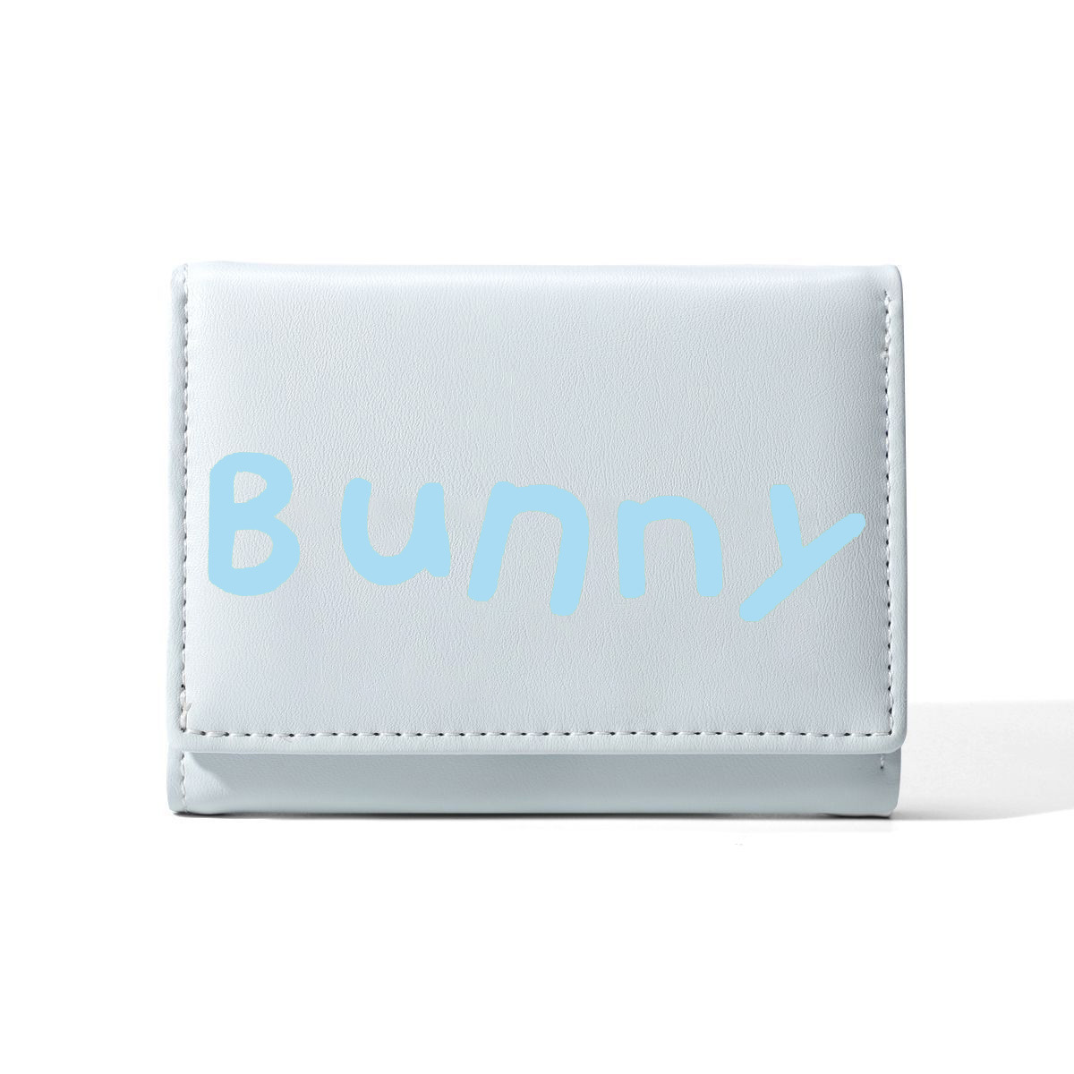 Ins cartera encantadora impresión de cuero pu botón bolso de bolso corto Bunny bolso de tarjetas de moda bolso de cambio