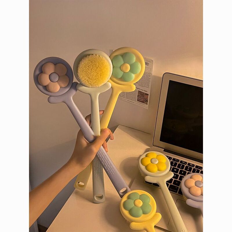 Bath Brush Scrubber Back Tool for Women, Long-Handled Soft Bristle Body Brush, Exfoliating Scrub Special, Self-Use