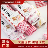 Восковая бумага YONGHENG, печатные маслостойкие пищевые упаковочные листы, 25×21,5 см