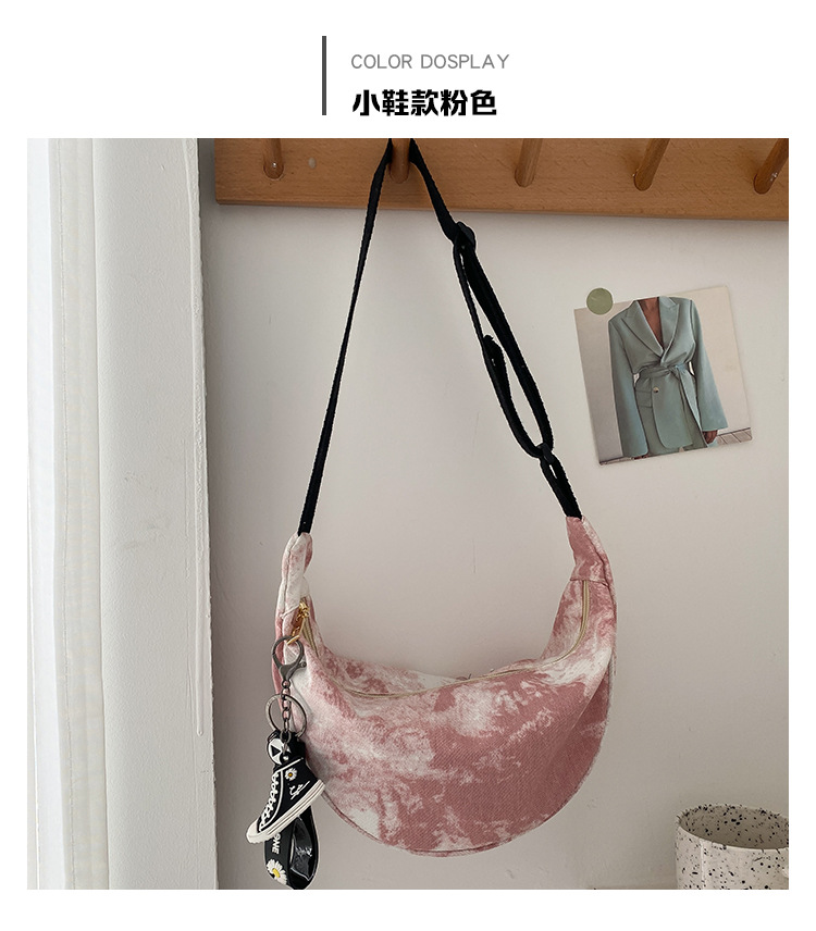 Korean Style Hit Color Shoulder Diagonal Canvas Bag Wholesale Nihaojewelry display picture 3