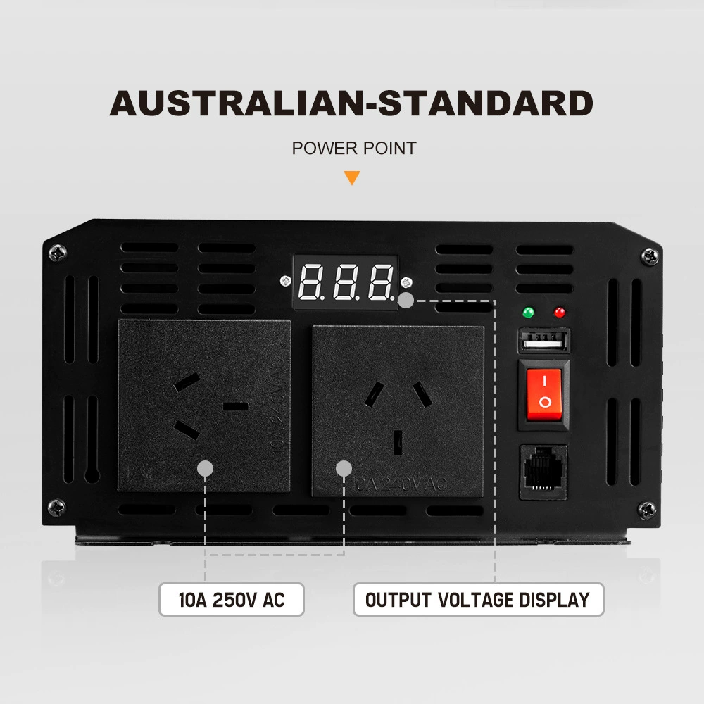 ИСТОЧНИК производитель FIERYRED Черный 3000 Вт чистый синусоидальный инвертор с цифровым дисплеем с USB